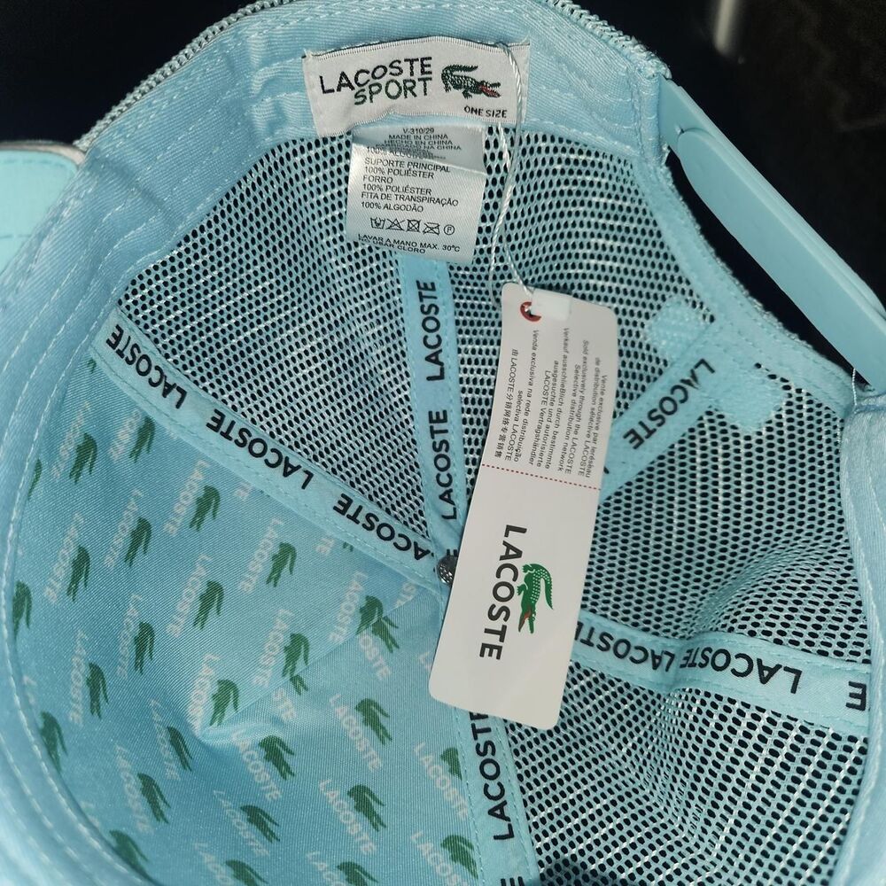 Lacoste Sport Light Blue Trucker Hat - Picture 3 of 7